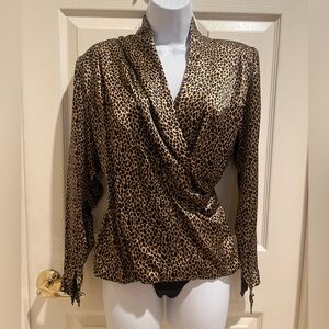 Richard Warren 100% silk animal print blouse